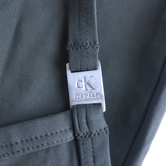 90’s Y2K Calvin Klein Olive Green Loungewear Tank Bra - Picture 6 of 9